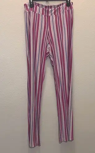 Ambrielle Pink Striped Pajama Pants Maternity Stretch Comy Loungewear