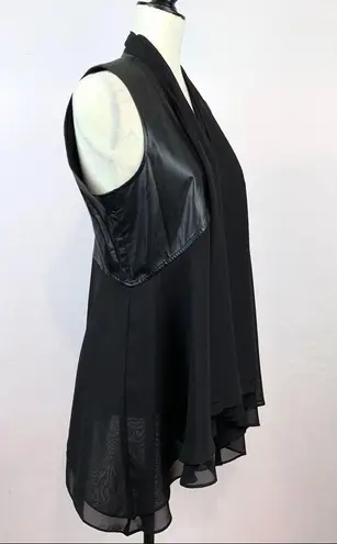 ZOEY Vest Faux Leather/Sheer Black Size S