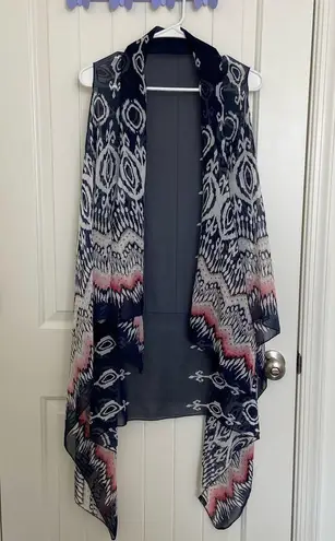 Women’s unbranded sheer patterned overlay cardigan — one size Blue Size undefined