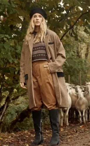 💕DOEN💕 Louvre Pant ~ High Waisted Pleated Ankle Pants Bark Brown 6 NWT