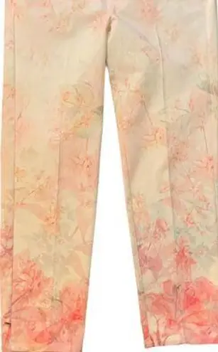 Etcetera cream and pink floral pants size 6