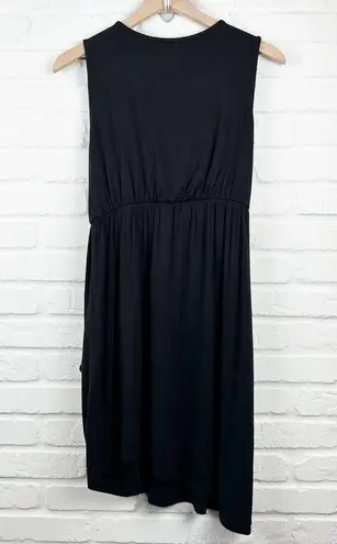 Casual Couture by Green Envelope faux wrap dress with faux leather flap Size M Size M