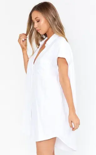 Show Me Your Mumu NWT  White Martin Shirt Dress Size Small