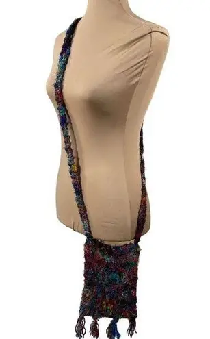 Lakhay's Collection Silk Crossbody Bag Purse Bright Colorful Boho Fun Green