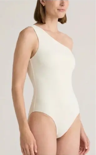 Quince NWT One-Shoulder Swimsuit in Ivory White Sz XS - Sold Out - Pallet Dust