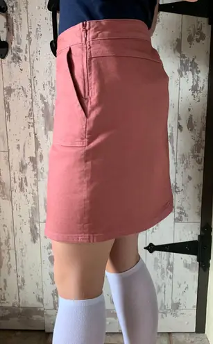 prAna pink stretchy Denim skirt