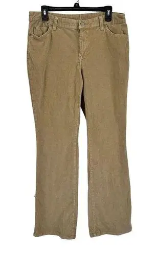 st. john's bay  Corduroy Boot Cut Pants Womens‎ Sz 8 Tan Mid Rise TALL LONG Casual