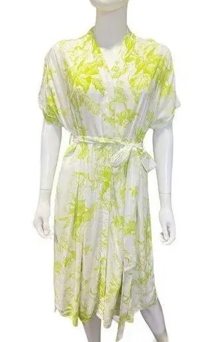 ALLSAINTS Roisin Riyaz Floral Print Midi Length Shirt Dress Size 4