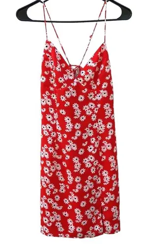 BriDGE Womens medium red Sleeveless Floral strappy spring sleeveless sun dress