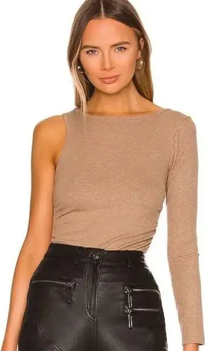 LNA | Revolve | Bazon Rib Bodysuit in Mushroom