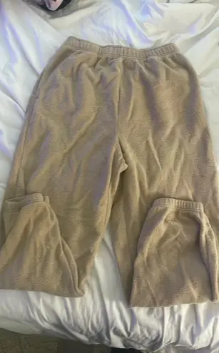 American Eagle Super Fuzzy Tan Sweatpants