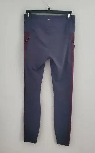 Gaiam Women's Gray Maroon Yoga Leggings Size S