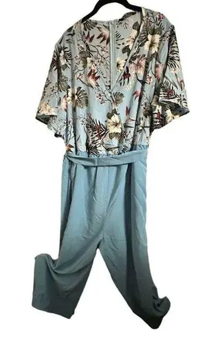 Bloomchic Size 18 - 20 • 2x •  • Floral Patchwork Wrap Belted Pocket Jumpsuit