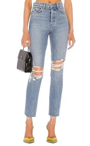 GRLFRND Denim Karolina Blue Dream High waisted Button Fly Jeans Size 26