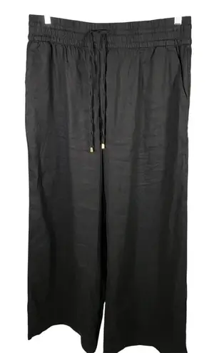 INC International Concepts Wide Leg High Rise Black Pants Size L New Classic Size L