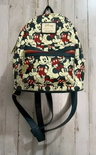 Lounge Fly Disney Mickey Minnie Mouse Mini Backpack Handbag Green Red