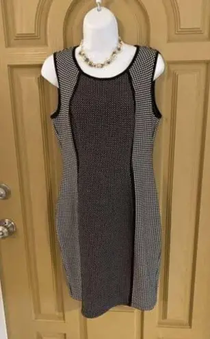 BAILEY 44 Sleeveless Black Tan Check Check Rayon Blend  Dress Size M