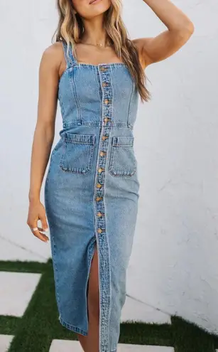 Rolla's Women’s Sailor Jean Midi Dress Azure Size 14 / XL Blue