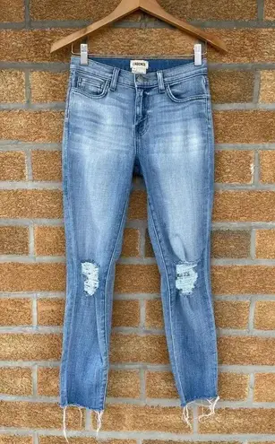 L'Agence El Matador French Slim Mid-Rise Jeans in Dry Ice sz 25