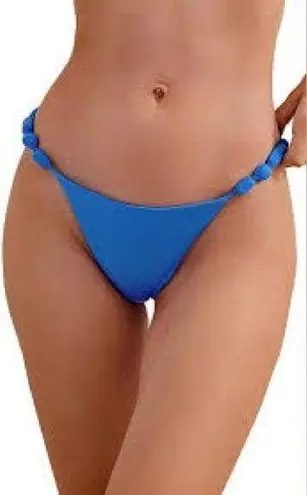ViX Swimwear Athena Solid Bikini Bottoms in Blue, Size Large, $128 Blue