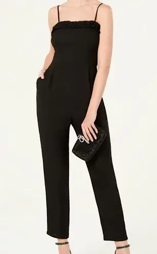 19 Cooper Ruffle Trim Black Jumpsuit — Like New — XL