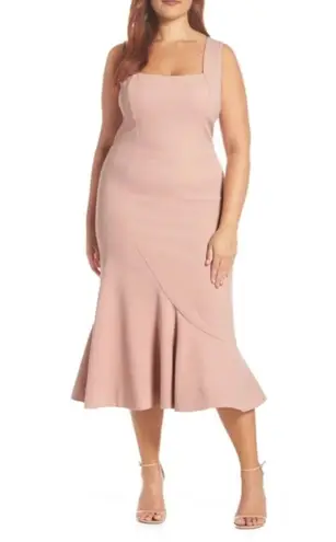 Dress the Population Monica Tea Length Trumpet Dress