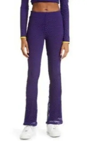 Sammy B Diamond Mesh Bootcut Pants Purple Flared Trashy Y2K NWT Lined Party XS
