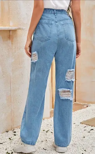 SheIn Ripped Mom Jeans