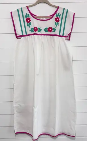 Visions my way apparel Vintage sundress daywear Cotton blend Made in USA Size L White Size L