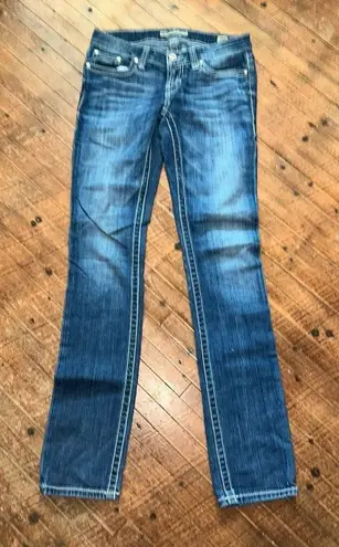 BKE distressed Stella stretch 28x33.5 stretch bootcut jeans