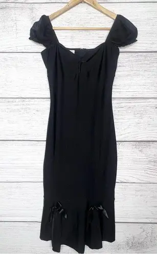 Retro 1950 Pin Up Dress Black Size Small Sexy Wiggle Dress Cocktail Party