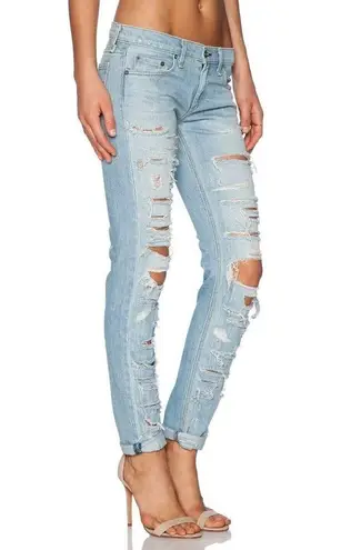 Rag and Bone NWT  / JEAN Dre Skinny in Thrasher Destroyed Slim Boyfriend Jeans 27