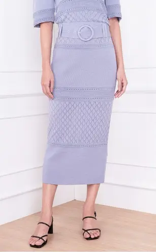 Keepsake  Bulletin Lavender Knit Midi Skirt with Belt