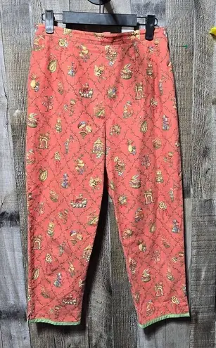 Pine Cove Vintage 90s All Over Print Salmon High Rise Pants Size 2