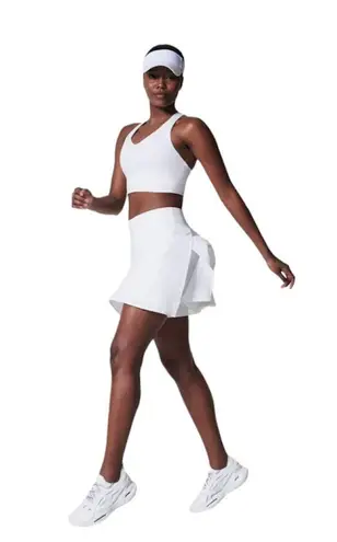 Spanx NWT  White Compression Tennis Golf Skort Skirt M 17”