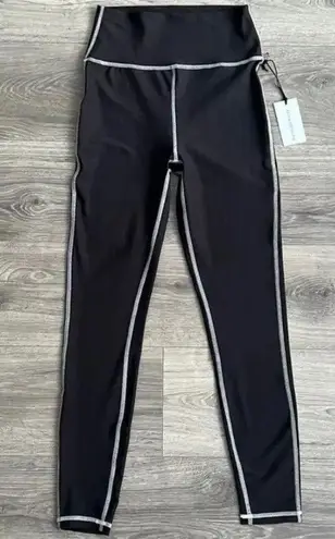 We Wore What NEW Women Size Medium Black Corset Leggings