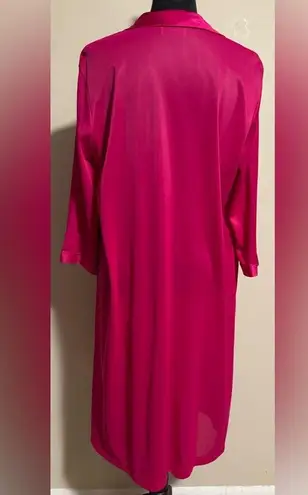 Vanity Fair EUC Vintage Pink Button Down Sleep Robe size large