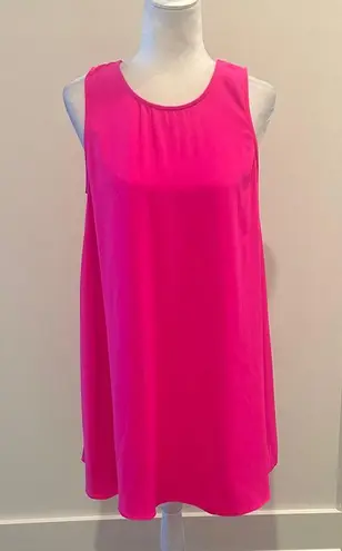 A New York Hot Pink Tie Back Swing Fit Dress Sz M Size M