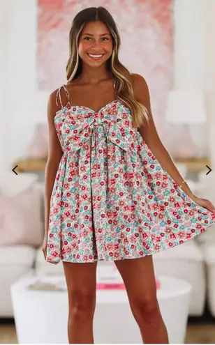 Storia Hazel and olive Cherry blossom mini dress  - Image 2