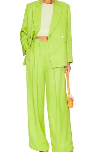 L'Academie Lime Green Boxy Blazer XS Oversized Retro 80s Designer Work $298 NEW