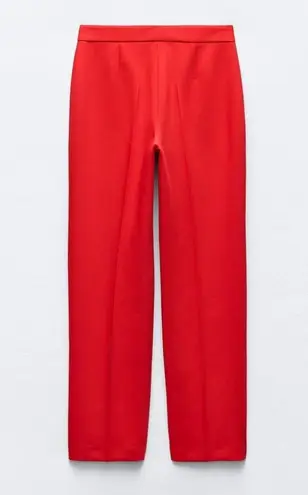 ZARA NWT red side split hem trouser pants