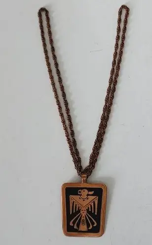 Bell Trading Post Native American Solid Copper Thunderbird 30" Necklace