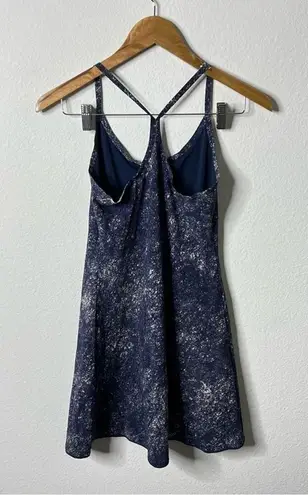 Outdoor Voices  Blue Exercise Dress Ink Scrawl Tennis Skort Pockets Womens XS