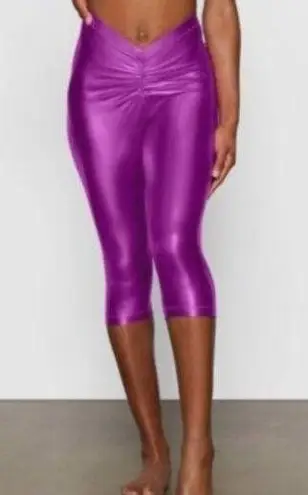 SKIMS Metallic Swim V Waist Pants In Dragonfruit Size small festival rave beach