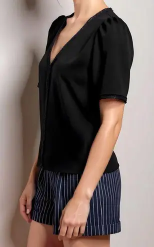 Sézane Tina Blouse, Black, FR34/US2