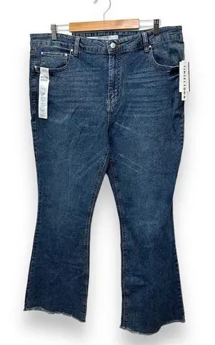 Tinseltown NWT Denim Flared Jeans Size 20W Medium Wash Fringe