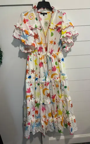 Charm Ruffle Maxi Dress Multiple Size M