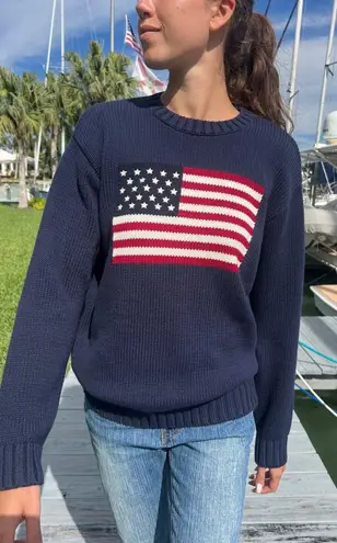 Brandy Melville NICO AMERICAN FLAG SWEATER One Size