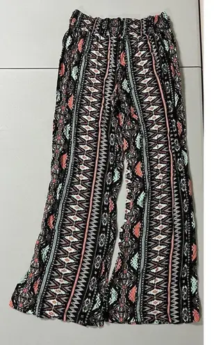 Black Geometric Tribal Print High