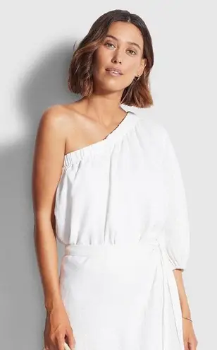 Seafolly Linen Cold Shoulder Top & Skirt Set in White